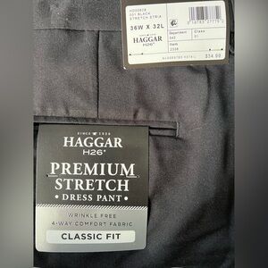 Haggar Black Premium Stretch Dress Pants